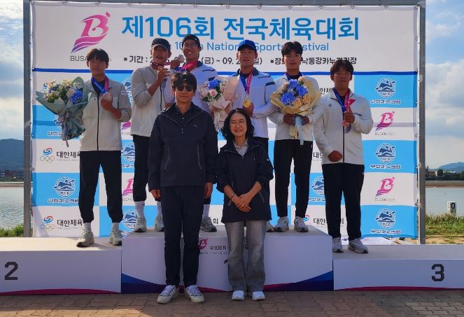 제106회 전국체육대회 카누경기 고등부 k-2 1000m 금메달(한밭고 감은규, 박재영)