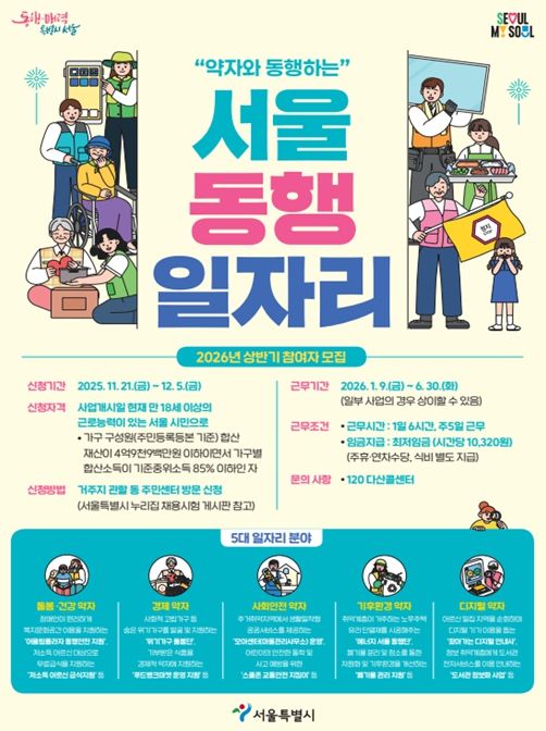 ‘서울 동행일자리’ 사업 안내문