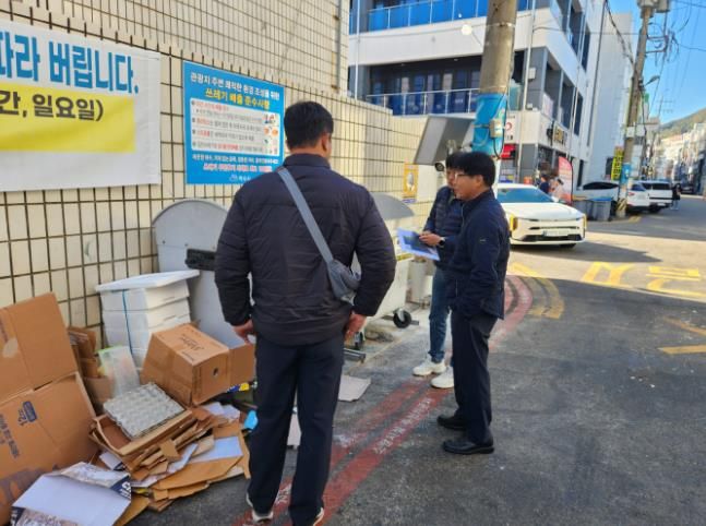 여수시도시관리공단, 이사장 주관 생활폐기물 배출질서 취약지역 점검 실시
