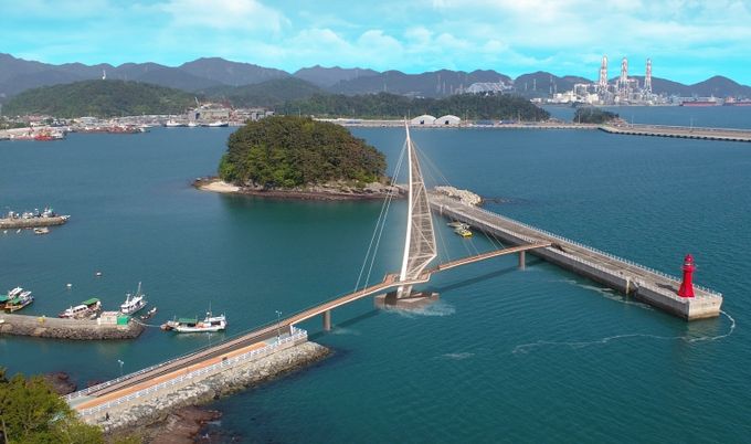 사천 무지개교 조감도