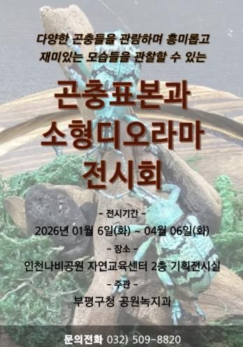 인천나비공원, ‘곤충표본과 소형디오라마 전시회’ 개최
