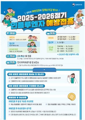 광양시, 2025~2026절기 B형 인플루엔자 증가세 예방 접종 당부