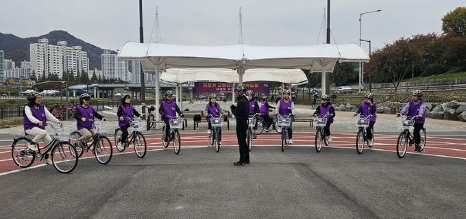 2025년 동대문구 자전거 교통안전 체험교육 모습